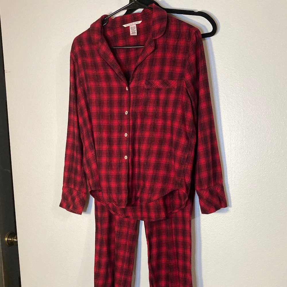 Victoria's Secret cotton plaid pajama set